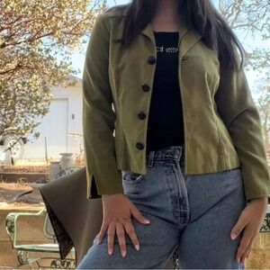 Green jacket size 10 petite